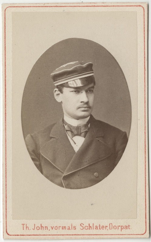 Korporatsioon "Estonia" liige Leonhard Thomson, portreefoto