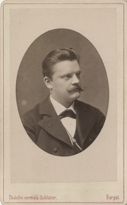 Korporatsioon "Estonia" liige Bernhard Höhlbaum, portreefoto  duplicate photo