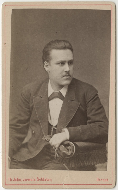 Korporatsioon "Estonia" liige Philipp Strauch, portreefoto