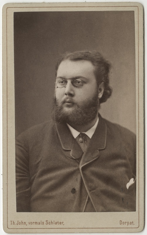 Korporatsioon "Estonia" liige Karl Mickwitz, portreefoto