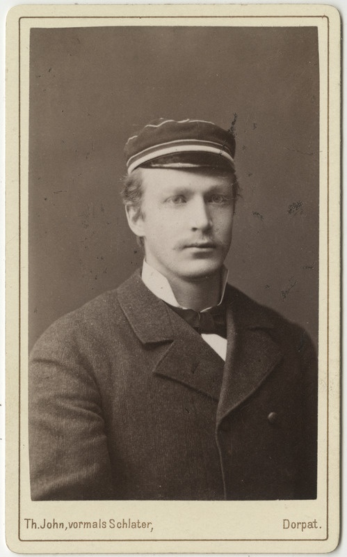 Korporatsioon "Estonia" liige Arthur Jahnentz, portreefoto