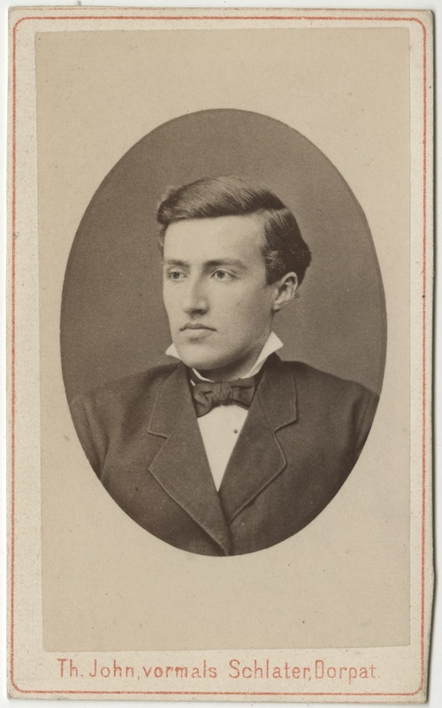 Korporatsioon "Estonia" liige Nikolai Riesenkampff, portreefoto