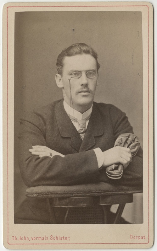 Korporatsioon "Estonia" liige Friedrich Pabst, portreefoto