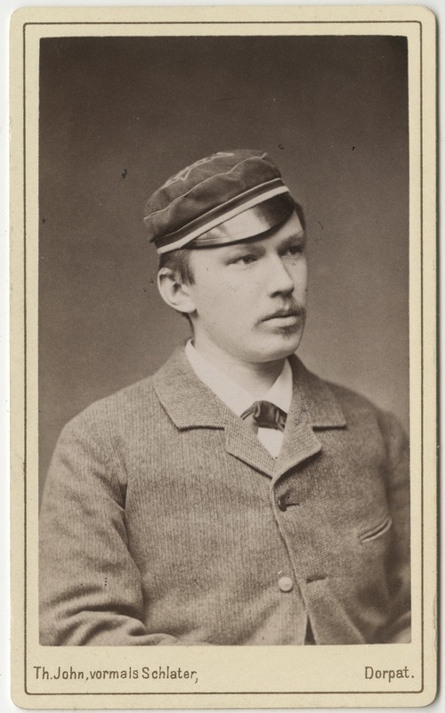 Korporatsioon "Estonia" liige Gustav Jürgensonn, portreefoto