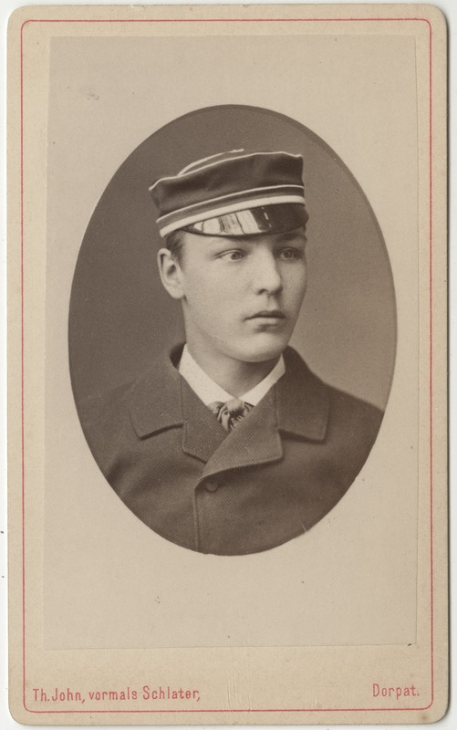 Korporatsioon "Estonia" liige Heinrich Arronet, portreefoto