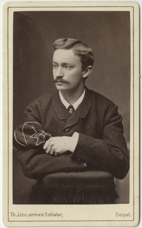 Korporatsioon "Estonia" liige parun Karl Otto Stackelberg, portreefoto