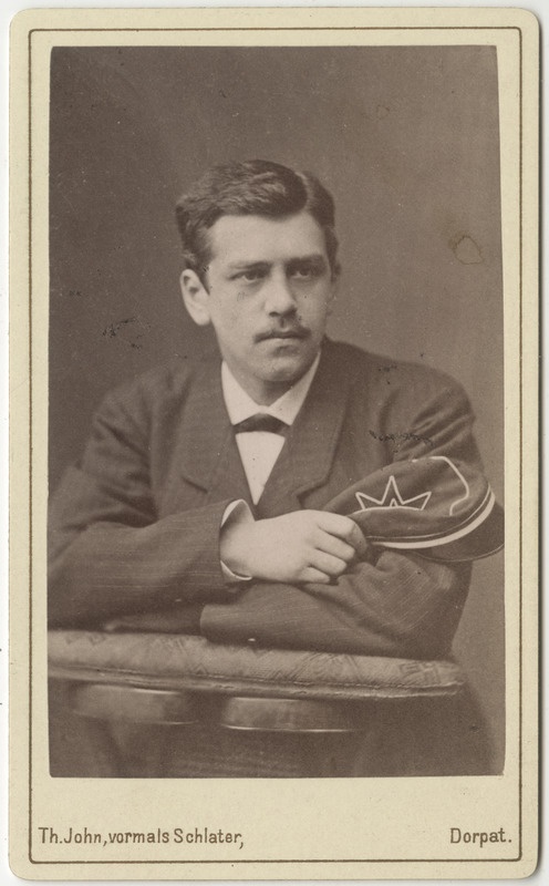 Korporatsioon "Estonia" liige parun Nikolai Stackelberg, portreefoto