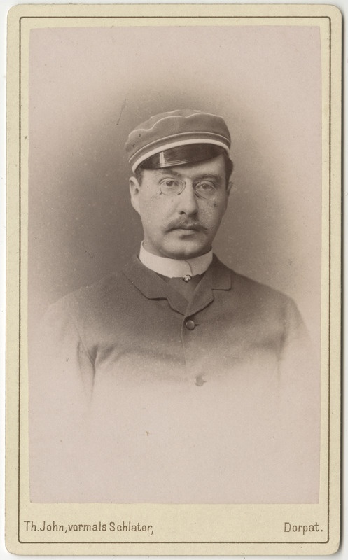 Korporatsioon "Estonia" liige Eduard von Gloy, portreefoto