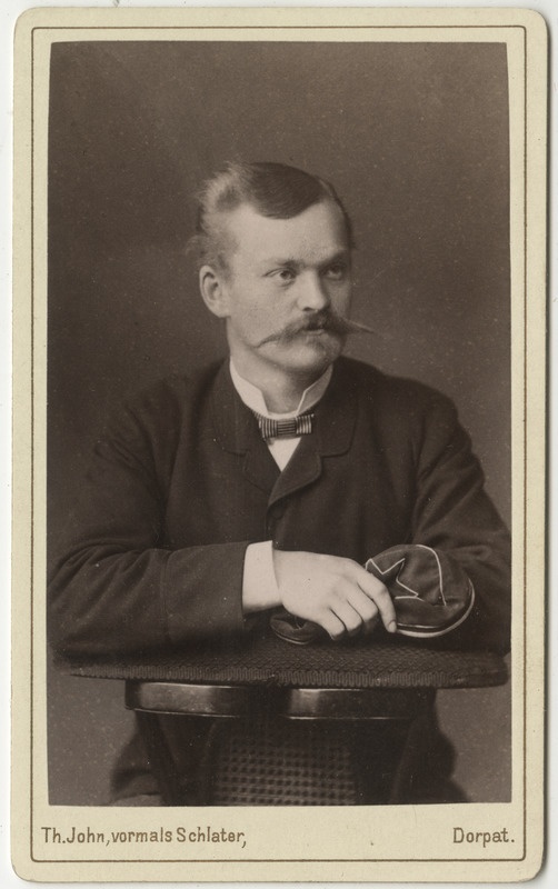 Korporatsioon "Estonia" liige Wilhelm Pezold, portreefoto