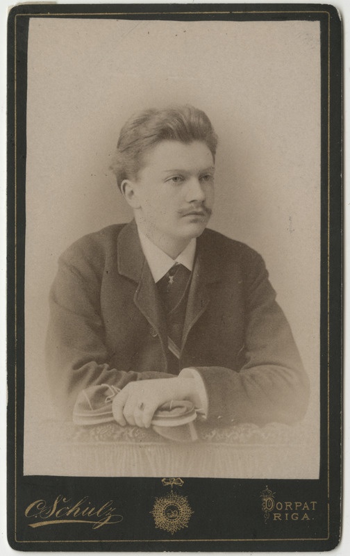 Korporatsioon "Estonia" liige Johannes Haller, portreefoto