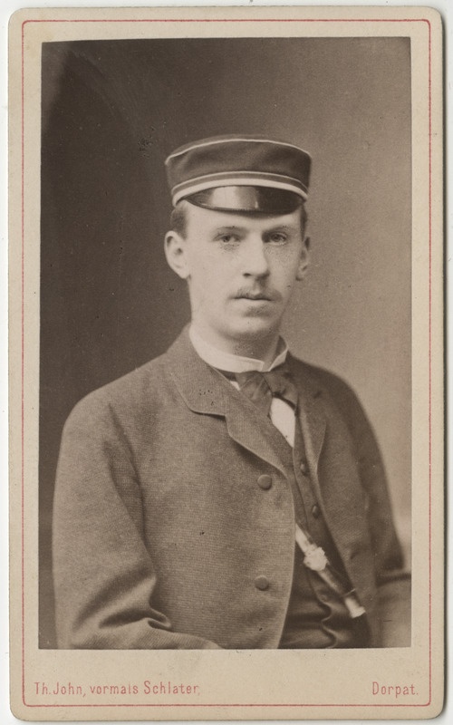 Korporatsioon "Estonia" liige Adolf von Ramm, portreefoto