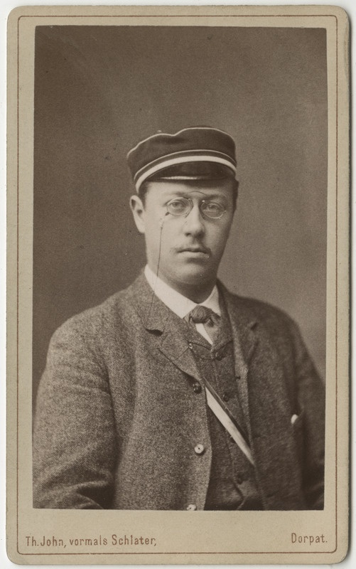 Korporatsioon "Estonia" liige Alexander von Rudnicki, portreefoto