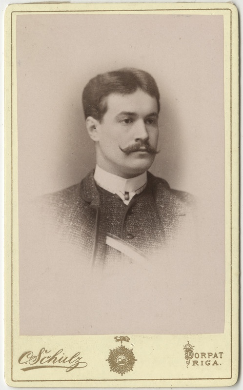 Korporatsioon "Estonia" liige Oskar von Wahl, portreefoto