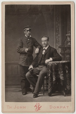 Korporatsioon "Estonia" liikmed Karl Eichhorn ja Arthur Jahnentz, grupifoto  duplicate photo