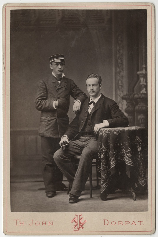 Korporatsioon "Estonia" liikmed Karl Eichhorn ja Arthur Jahnentz, grupifoto