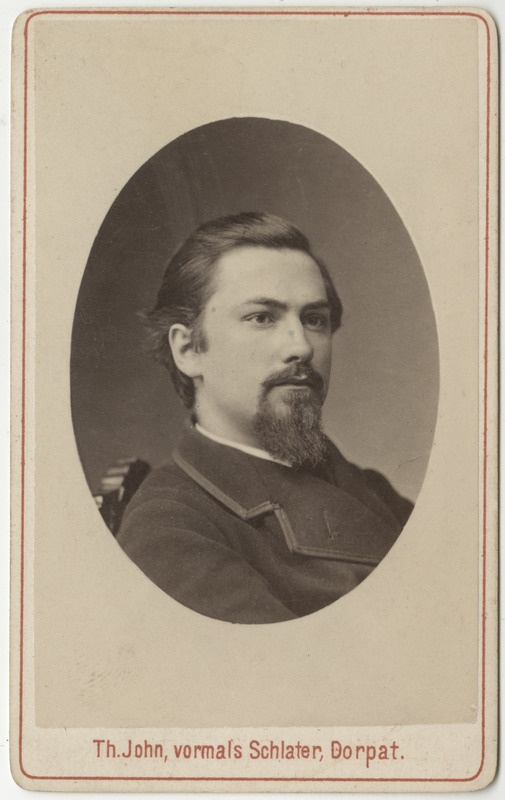 Korporatsioon "Estonia" liige Wilhelm Hörschelmann, portreefoto