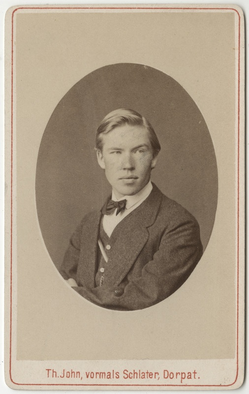 Korporatsioon "Estonia" liige Eduard Tomberg, portreefoto