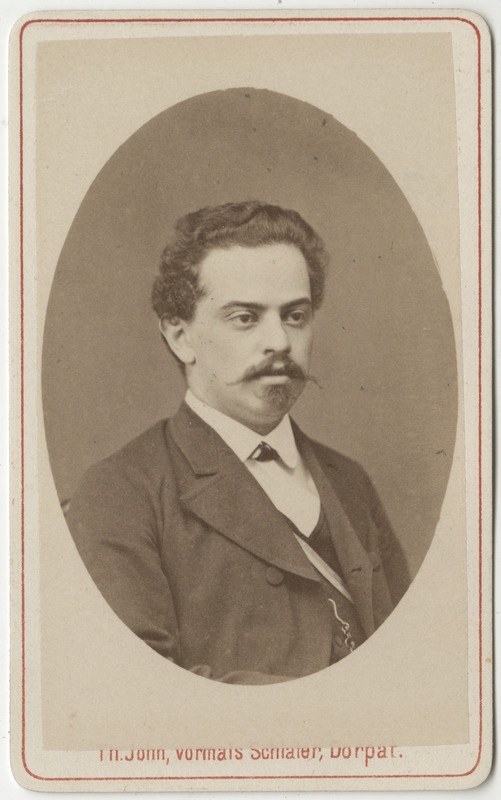 Korporatsioon "Estonia" liige Eduard Hunnius, portreefoto