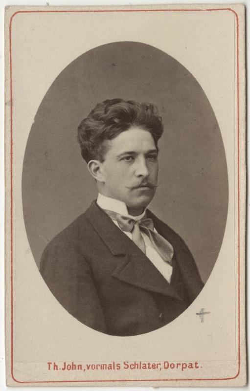 Korporatsioon "Estonia" liige Nikolai Oehren, portreefoto