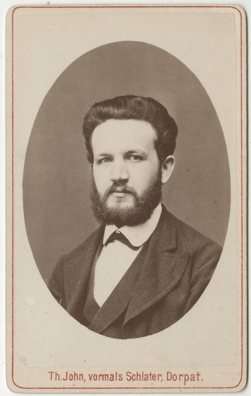 Korporatsioon "Estonia" liige Woldemar Schneider, portreefoto