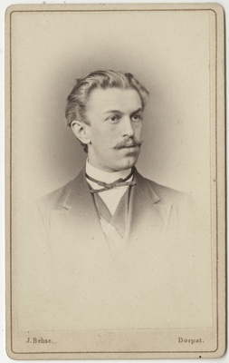 Korporatsioon "Estonia" liige parun Alfred Rosen, portreefoto  duplicate photo