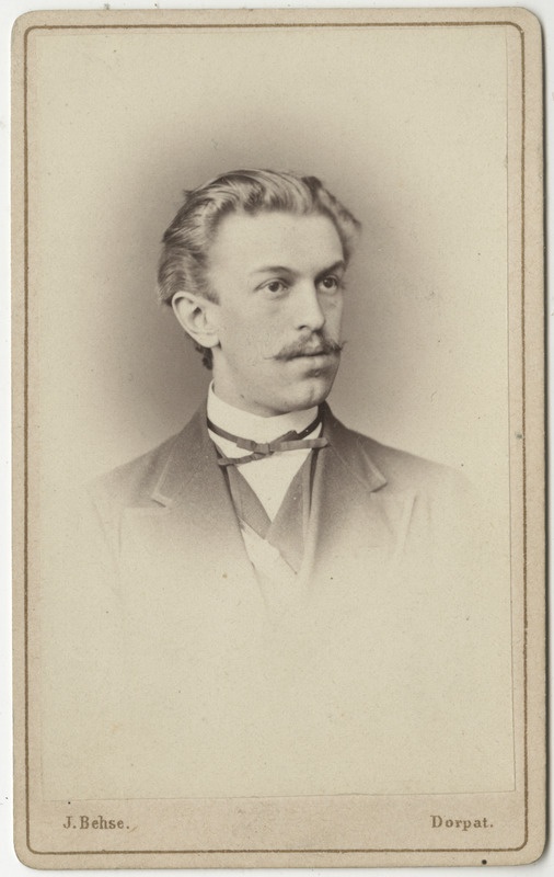 Korporatsioon "Estonia" liige parun Alfred Rosen, portreefoto