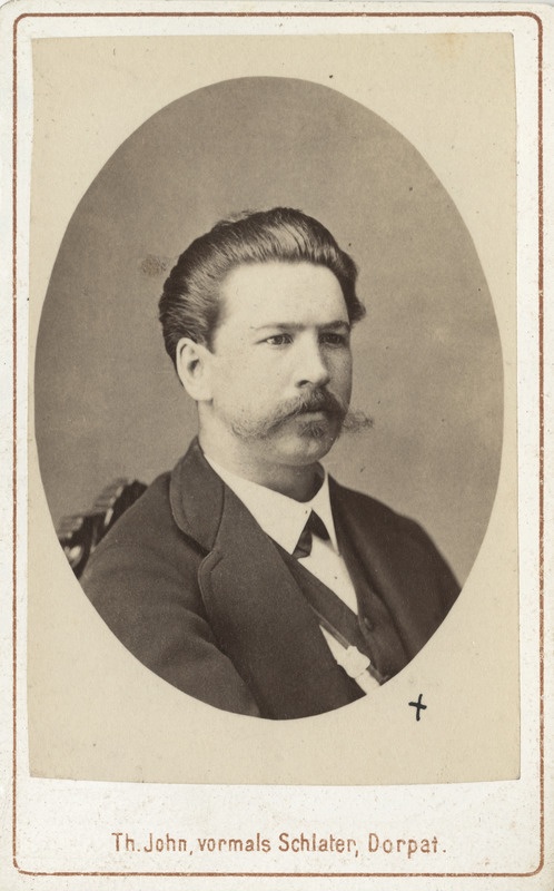 Korporatsioon "Estonia" liige Adolf Bergmann, portreefoto