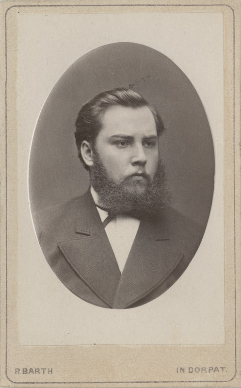 Korporatsioon "Estonia" liige Christoph Mickwitz, portreefoto