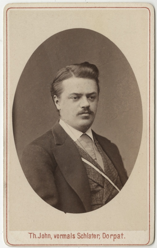 Korporatsioon "Estonia" liige Richard Peters, portreefoto