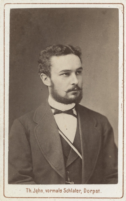 Korporatsioon "Estonia" liige parun Ewald Sass, portreefoto