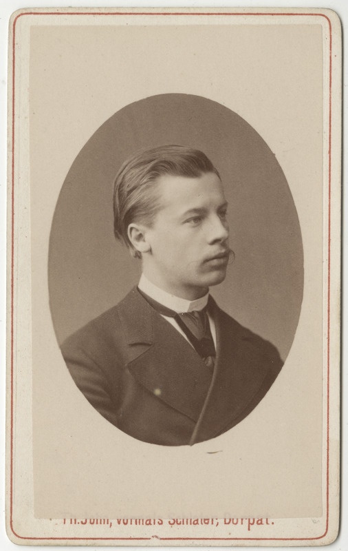 Korporatsioon "Estonia" liige Karl Dehio, portreefoto