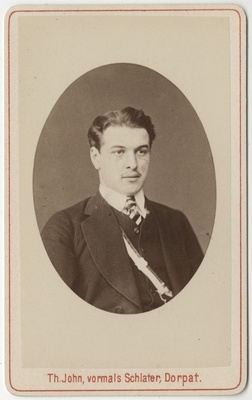 Korporatsioon "Estonia" liige parun Woldemar Stackelberg, portreefoto  duplicate photo