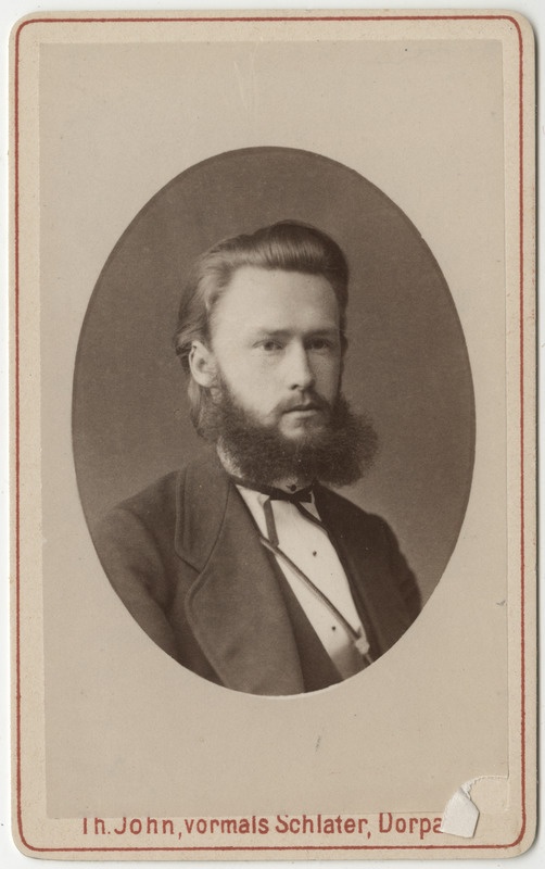 Korporatsioon "Estonia" liige Karl Hasselblatt, portreefoto