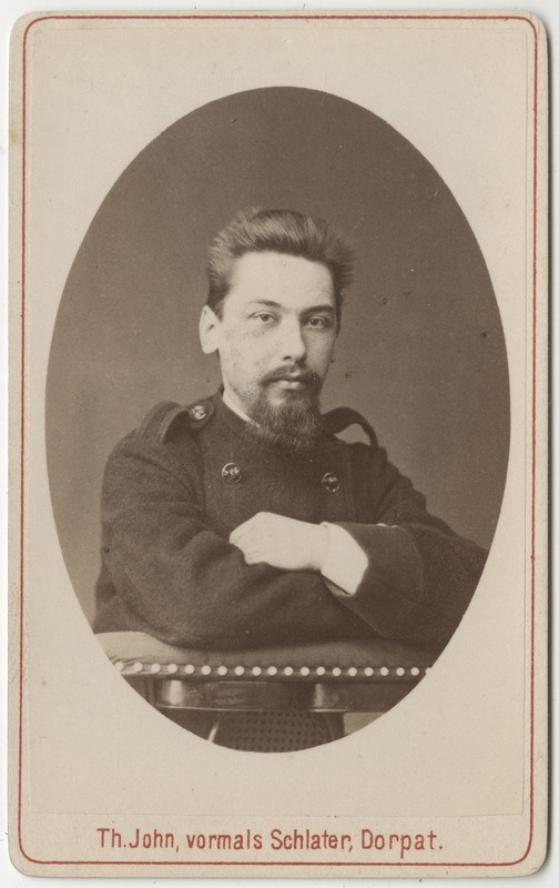 Arvatavasti korporatsioon "Estonia" liige Johannes Klinge, portreefoto