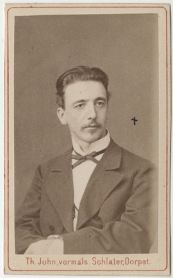 Korporatsioon "Estonia" liige Karl Hunnius, portreefoto  duplicate photo