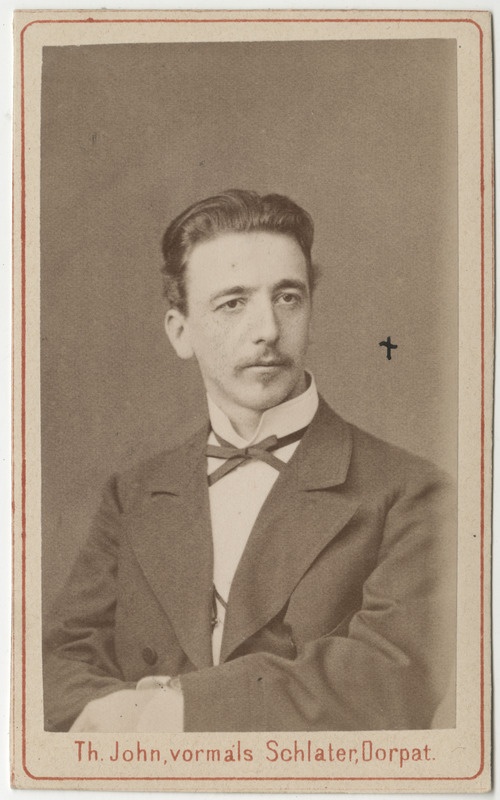 Korporatsioon "Estonia" liige Karl Hunnius, portreefoto