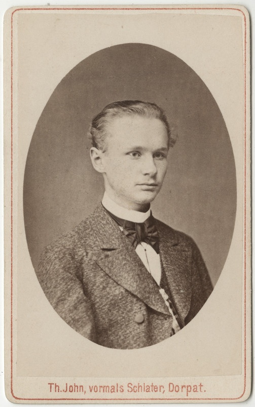 Korporatsioon "Estonia" liige Georg Sass, portreefoto