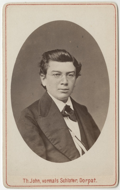 Korporatsioon "Estonia" liige Arthur von Güldenstubbe, portreefoto