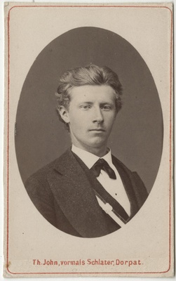 Korporatsioon "Estonia" liige Alfred von Baer, portreefoto  duplicate photo