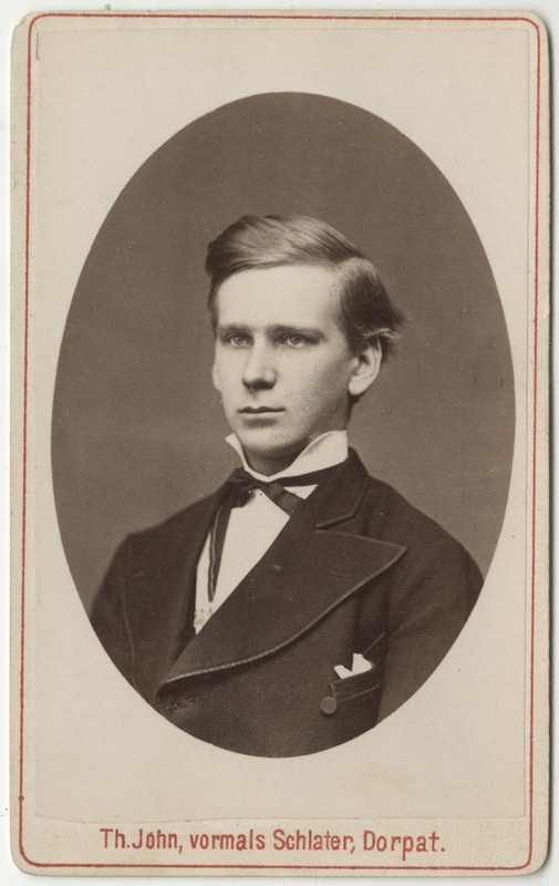 Korporatsioon "Estonia" liige Konstantin Rahr, portreefoto