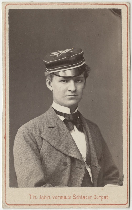 Korporatsioon "Estonia" liige krahv Emil Igelstrom, portreefoto