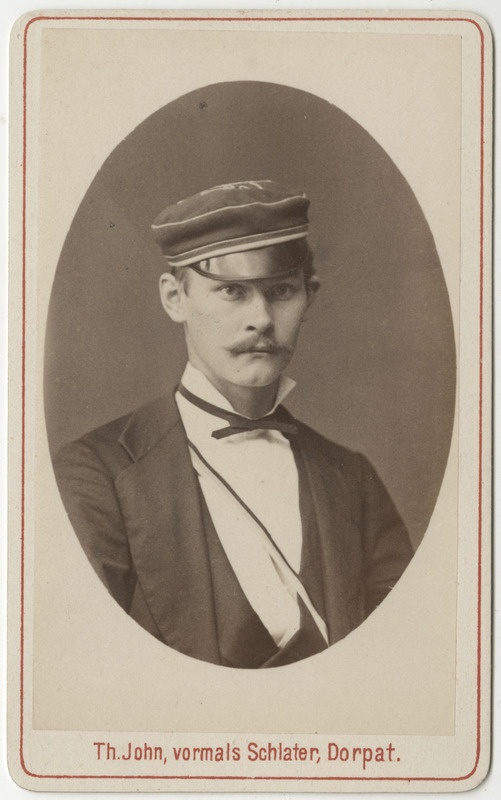 Korporatsioon "Estonia" liige Paul Haudelin, portreefoto