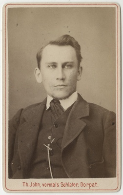 Korporatsioon "Estonia" liige Ernst Lockenberg, portreefoto  duplicate photo