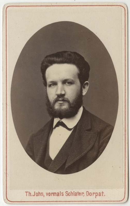 Korporatsioon "Estonia" liige Woldemar Schneider, portreefoto