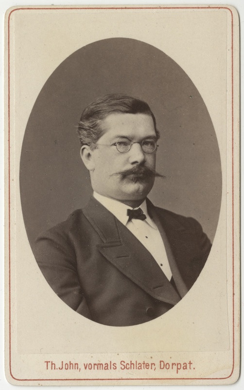 Korporatsioon "Estonia" liige Louis Mickwitz, portreefoto