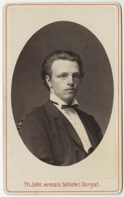 Korporatsioon "Estonia" liige Hermann Haller, portreefoto  duplicate photo