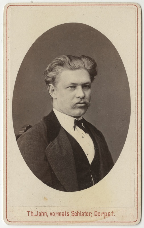 Korporatsioon "Estonia" liige Theodor Hoffmann, portreefoto