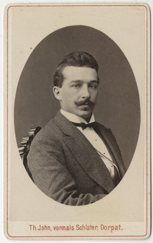 Korporatsioon "Estonia" liige Karl Kruus, portreefoto