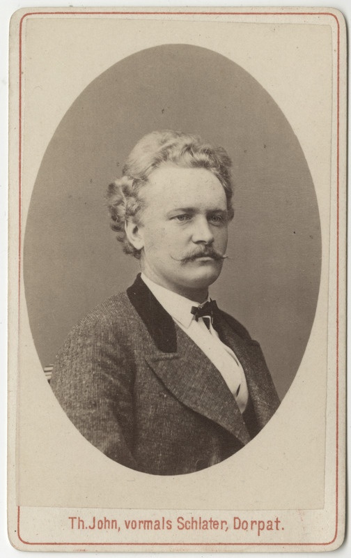 Korporatsioon "Estonia" liige Karl Nieberg, portreefoto