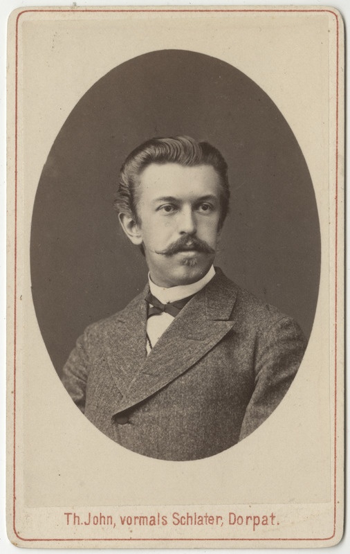 Korporatsioon "Estonia" liige parun Alfred Rosen, portreefoto